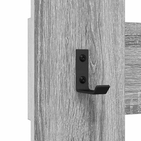 VidaXL Wieszak na płaszcze montowany na ścianie Szary dąb sonoma