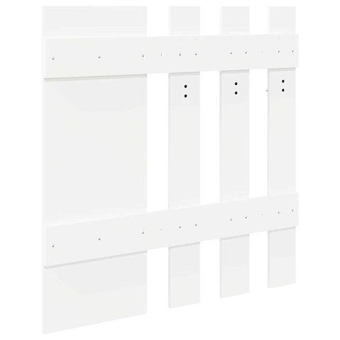 VidaXL Wieszak na płaszcze montowany na ścianie Z lustrem Biały