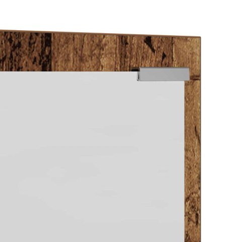 VidaXL Wieszak na płaszcze montowany na ścianie Z lustrem Stare drewno