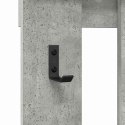 VidaXL Wieszak na płaszcze montowany na ścianie Z lustrem Szary beton