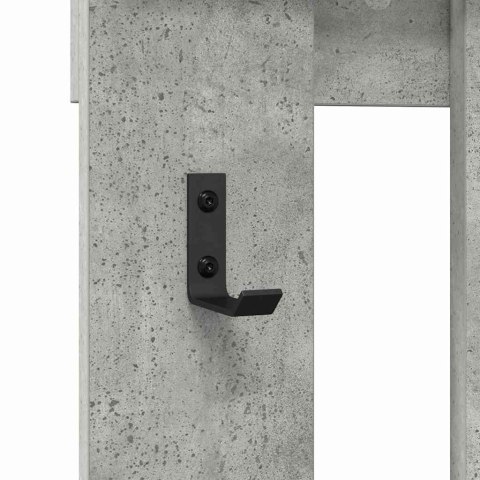 VidaXL Wieszak na płaszcze montowany na ścianie Z lustrem Szary beton