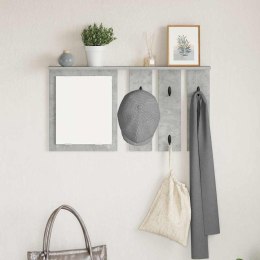 VidaXL Wieszak na płaszcze montowany na ścianie z półką Betonowy szary