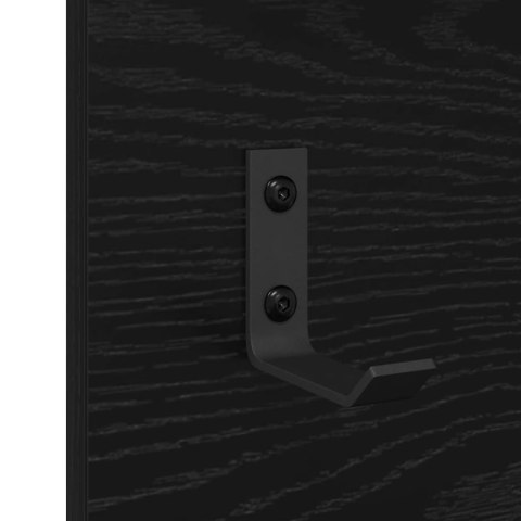 WIESZAK NA PŁASZCZE MONTOWANY NA ŚCIANIE Z PÓŁKĄ CZARNY DĄB