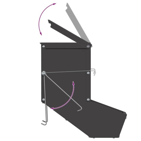 VidaXL Karma dla Królików Czarny 12,5 x 26 x 28,5 cm