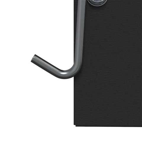 VidaXL Karma dla Królików Czarny 20 x 12,5 x 25 cm Stal zimnowalcowana