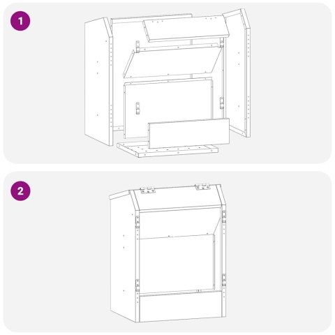 VidaXL Karma dla Królików Czarny 64.5 x 25.5 x 45.5 cm