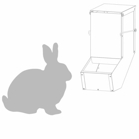 VidaXL Karma dla Królików Srebrny 12,5 x 26 x 28,5 cm