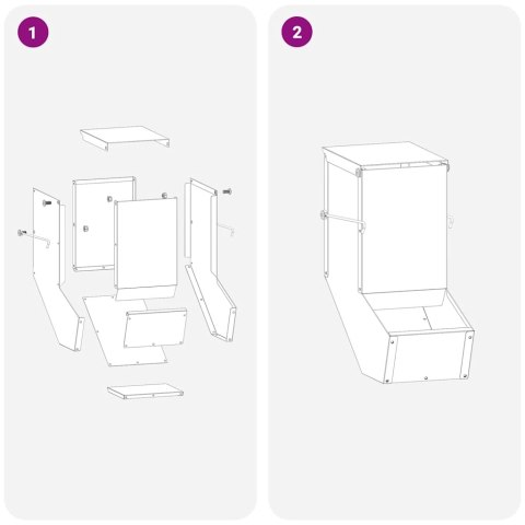 VidaXL Karma dla Królików Srebrny 12,5 x 26 x 28,5 cm