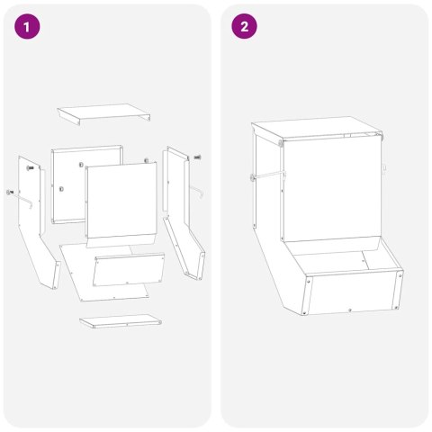 VidaXL Karma dla Królików Srebrny 17,5 x 26 x 28,5 cm
