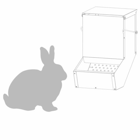 VidaXL Karma dla Królików Srebrny 17,5 x 26 x 28,5 cm