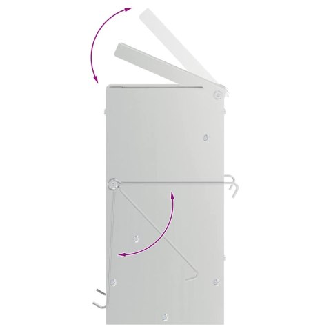 VidaXL Karma dla Królików Srebrny 20 x 12,5 x 25 cm Stal Galwanizowana