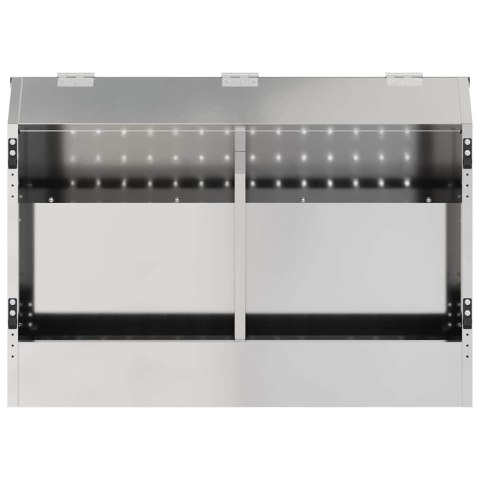 VidaXL Karma dla Królików Srebrny 64.5 x 25.5 x 45.5 cm