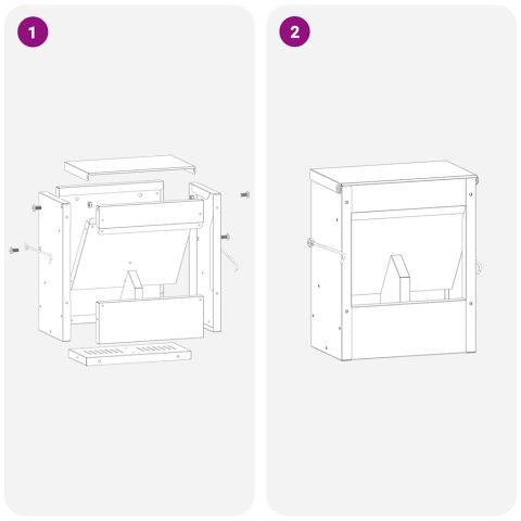 VidaXL Karma dla Królików Zielony oliwkowy 20 x 12,5 x 25 cm