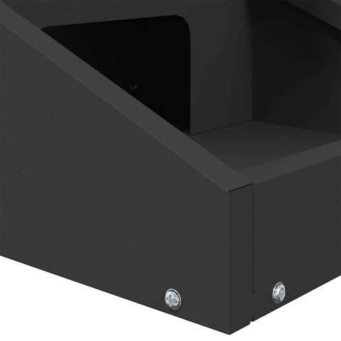 KARMNIK DLA JELENI CZARNY 28X30X80CM STAL ZIMNOWALCOWANA