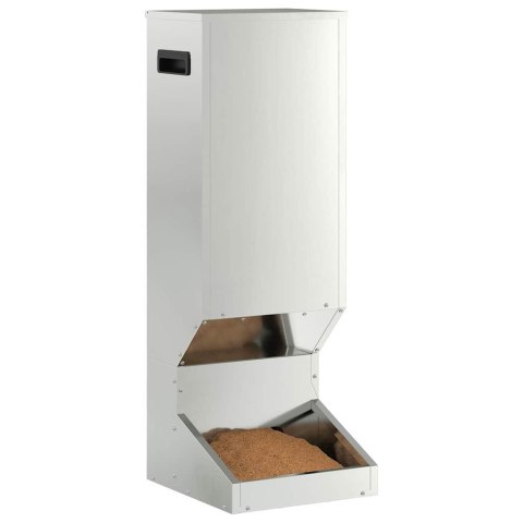 KARMNIK DLA JELENI SREBRNY 28X30X80CM STAL GALWANIZOWANA