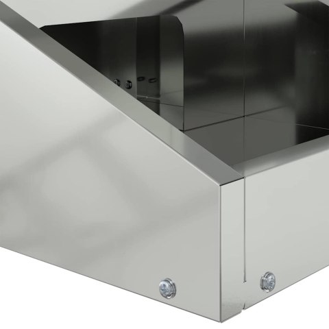 KARMNIK DLA JELENI SREBRNY 28X30X80CM STAL GALWANIZOWANA