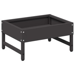 VidaXL Karmnik dla ptaków Czarny 80 x 28 x 13.5 cm Stal zimnowalcowana