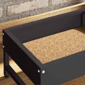 VidaXL Karmnik dla ptaków Czarny 80 x 28 x 13.5 cm Stal zimnowalcowana