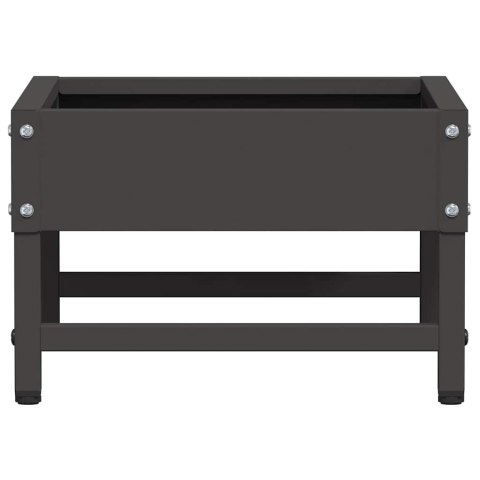 VidaXL Karmnik dla ptaków Czarny 80 x 28 x 13.5 cm Stal zimnowalcowana