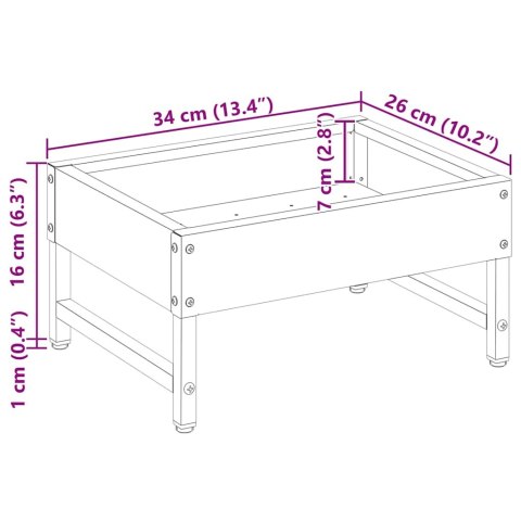VidaXL Karmnik dla ptaków Czarny 80 x 28 x 13.5 cm Stal zimnowalcowana