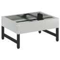VidaXL Karmnik dla ptaków Srebrny 80 x 28 x 13.5 cm Stal Galwanizowana