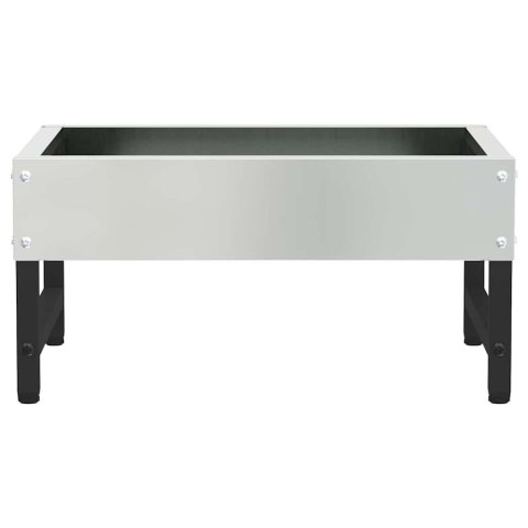 VidaXL Karmnik dla ptaków Srebrny 80 x 28 x 13.5 cm Stal Galwanizowana