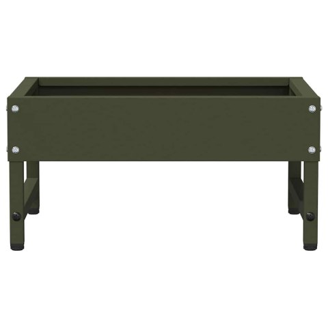 VidaXL Karmnik dla ptaków Zielony oliwkowy 80 x 28 x 13.5 cm