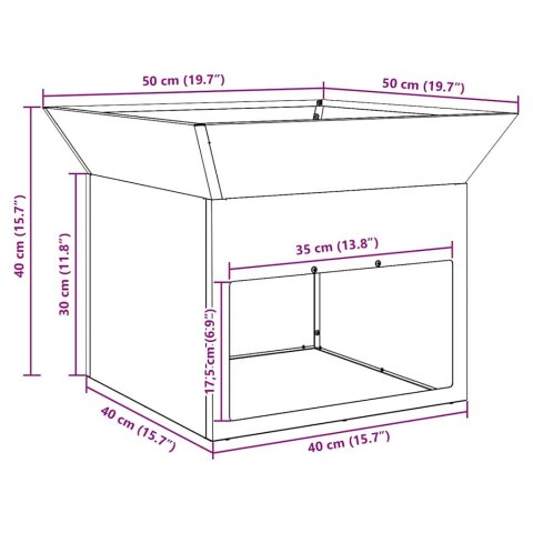 KOMINEK CZARNY 50X50X40CM STAL
