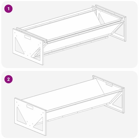 KORYTO DO KARMIENIA BYDŁA SREBRNY 108X50X28CM