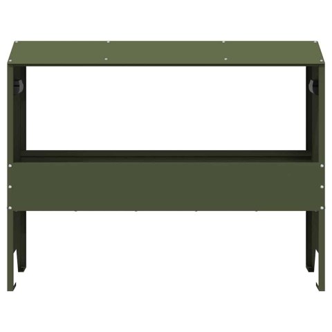 KORYTO DO KARMIENIA BYDŁA ZIELONY OLIWKOWY 79X35X62CM