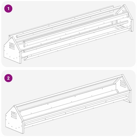 KORYTO DO KARMIENIA KURCZAKÓW CZARNY 108X20,5X20CM