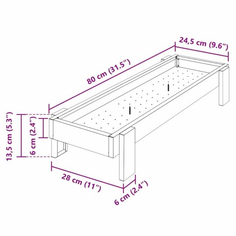 KORYTO DO KARMIENIA KURCZAKÓW CZARNY 80X28X13.5CM