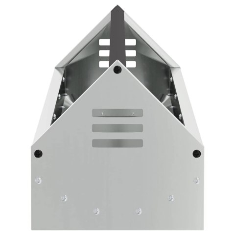 KORYTO DO KARMIENIA KURCZAKÓW SREBRNY 108X20,5X20CM