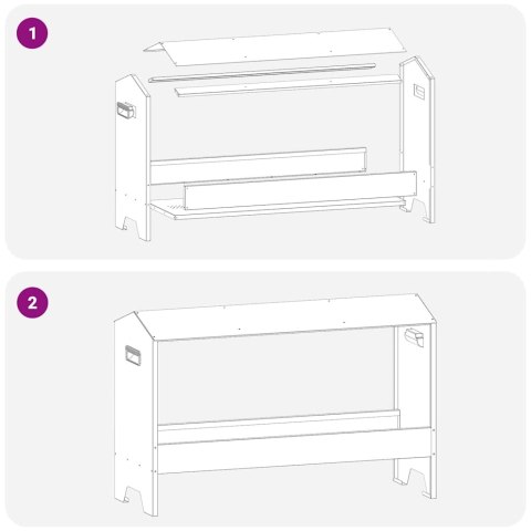 KORYTO DO KARMIENIA KURCZAKÓW ZIELONY OLIWKOWY