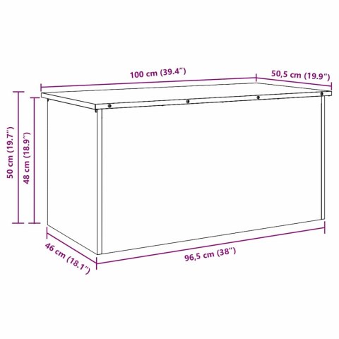 VidaXL Skrzynia do przechowywania na zewnątrz Czarny