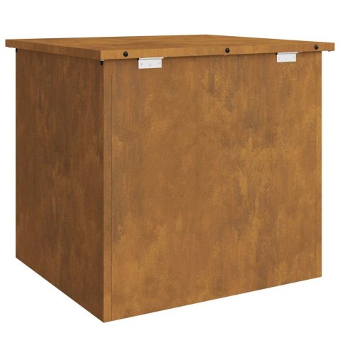 VidaXL Skrzynia do przechowywania na zewnątrz Rdzawy 55 x 50,5 x 50 cm