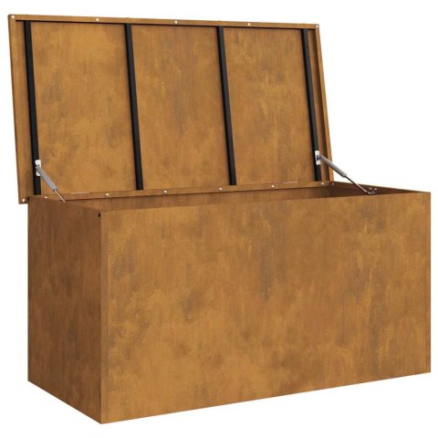 VidaXL Skrzynia do przechowywania na zewnątrz Rdzawy