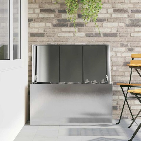 VidaXL Skrzynia do przechowywania na zewnątrz Srebrny