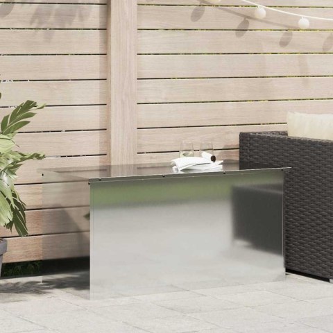 VidaXL Skrzynia do przechowywania na zewnątrz Srebrny