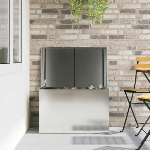 VidaXL Skrzynia do przechowywania na zewnątrz Srebrny