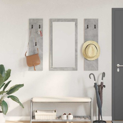 VidaXL Wieszak na płaszcze montowany na ścianie Betonowy szary