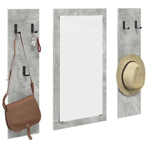 VidaXL Wieszak na płaszcze montowany na ścianie Betonowy szary