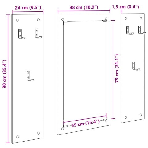 VidaXL Wieszak na płaszcze montowany na ścianie Betonowy szary