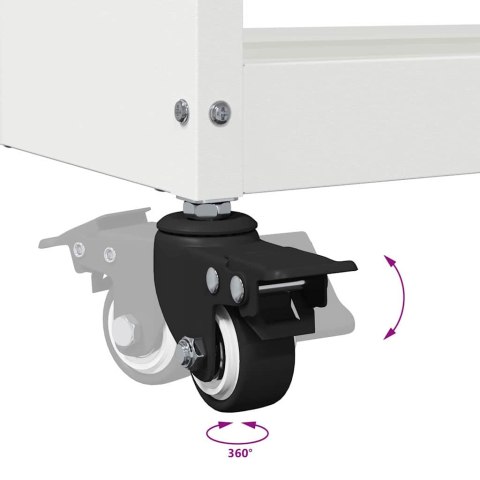 WÓZEK NARZĘDZIOWY BIAŁY 65X35X111CM STAL ZIMNO WALCOWANA