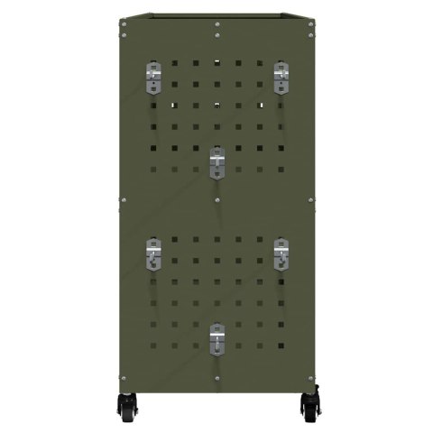 WÓZEK NARZĘDZIOWY OLIWKOWY 75X35X73CM STAL ZIMNO WALCOWANA