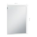 ŚCIENNE LUSTRO ŁAZIENKOWE Z LED 60X80CM