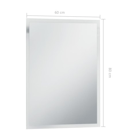 ŚCIENNE LUSTRO ŁAZIENKOWE Z LED 60X80CM