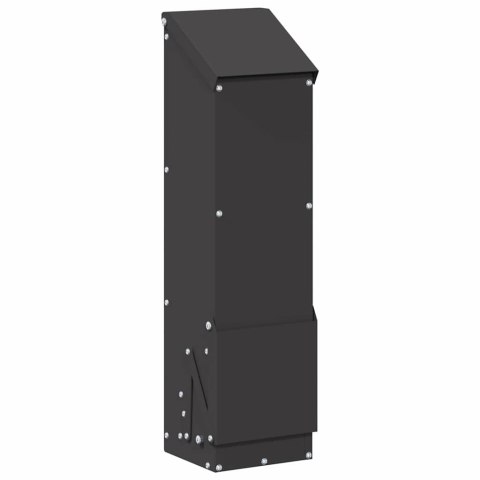 KARMNIK DLA KUR CZARNY 13X12X51CM STAL ZIMNOWALCOWANA