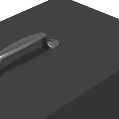 VidaXL Karmnik dla kur Czarny 20 x 25 x 35 cm Stal zimnowalcowana