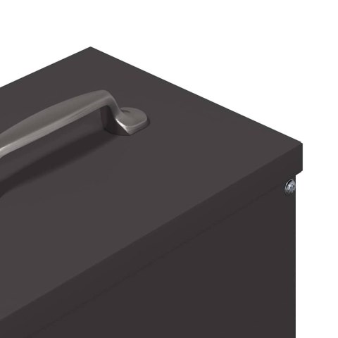 VidaXL Karmnik dla kur Czarny 20 x 25 x 35 cm Stal zimnowalcowana